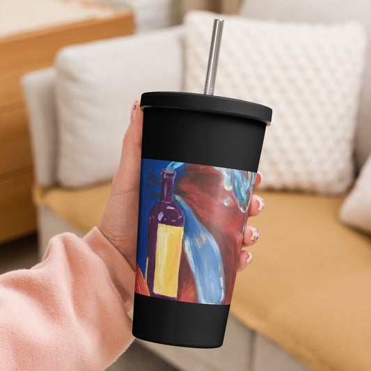 Insulated tumbler with a straw - Tchin